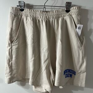 Old Navy. Cream Sweat Shorts. Large. Elastic waist. New with tags. Never worn.